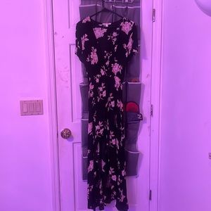 floral romper with float back